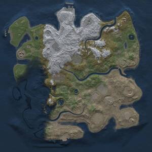 Thumbnail Rust Map: Procedural Map, Size: 3850, Seed: 912488733, 16 Monuments