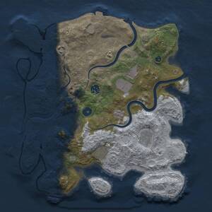 Thumbnail Rust Map: Procedural Map, Size: 3500, Seed: 170503422, 13 Monuments