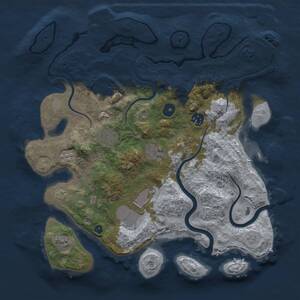 Thumbnail Rust Map: Procedural Map, Size: 3500, Seed: 199941967, 12 Monuments