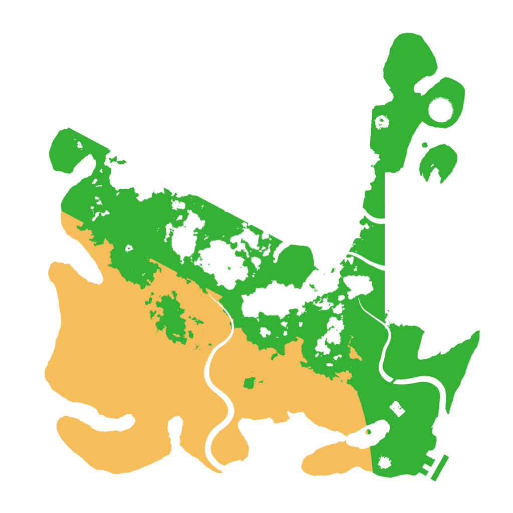 Biome Rust Map: Procedural Map, Size: 3700, Seed: 421112530