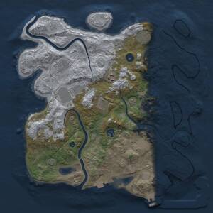 Thumbnail Rust Map: Procedural Map, Size: 3750, Seed: 1567834399, 15 Monuments
