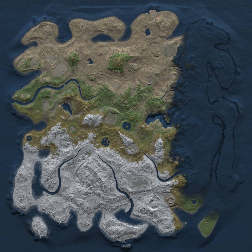 Rust Map: Procedural Map, Size: 4500, Seed: 8965078, 15 Monuments