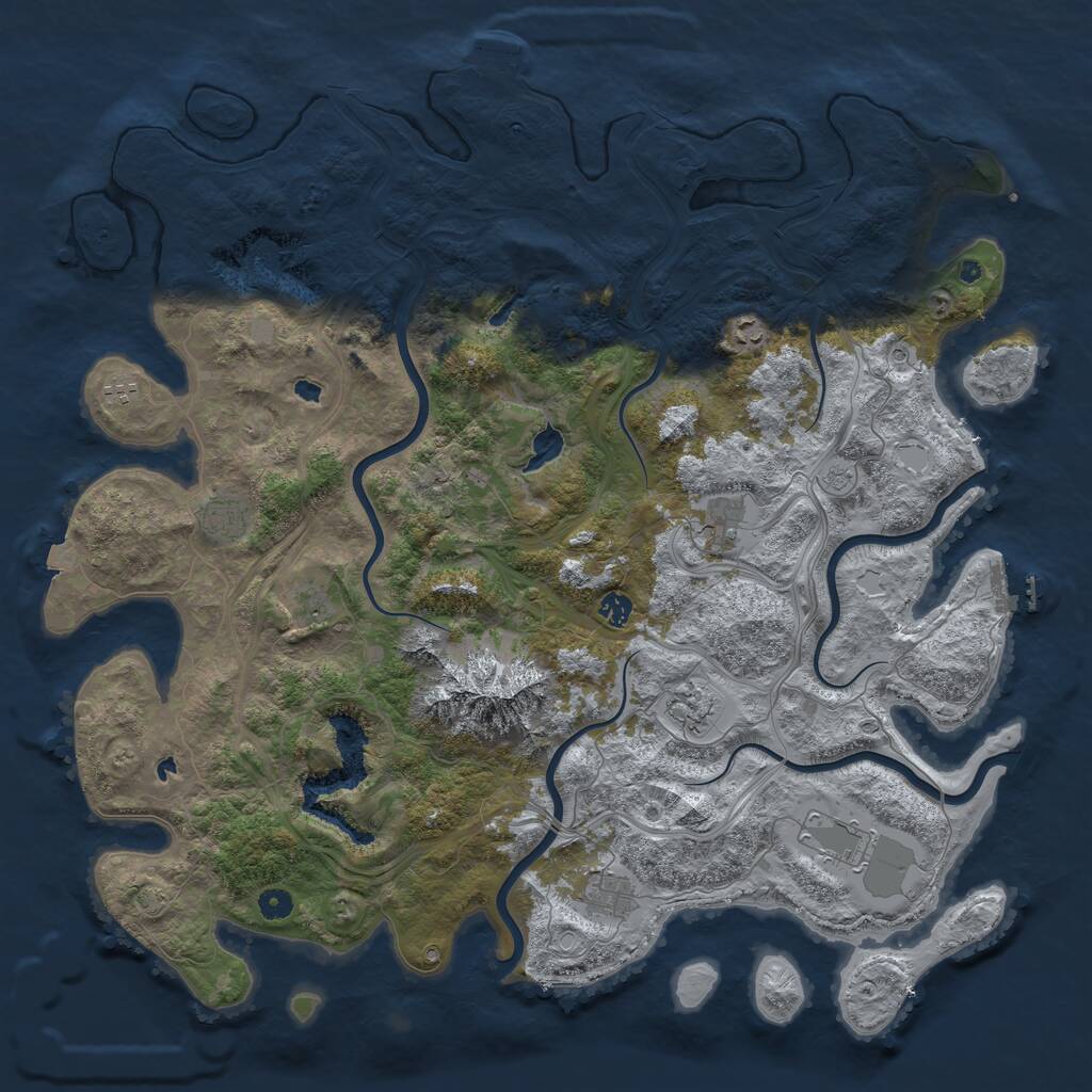 Rust Map: Procedural Map, Size: 5000, Seed: 198086518, 15 Monuments
