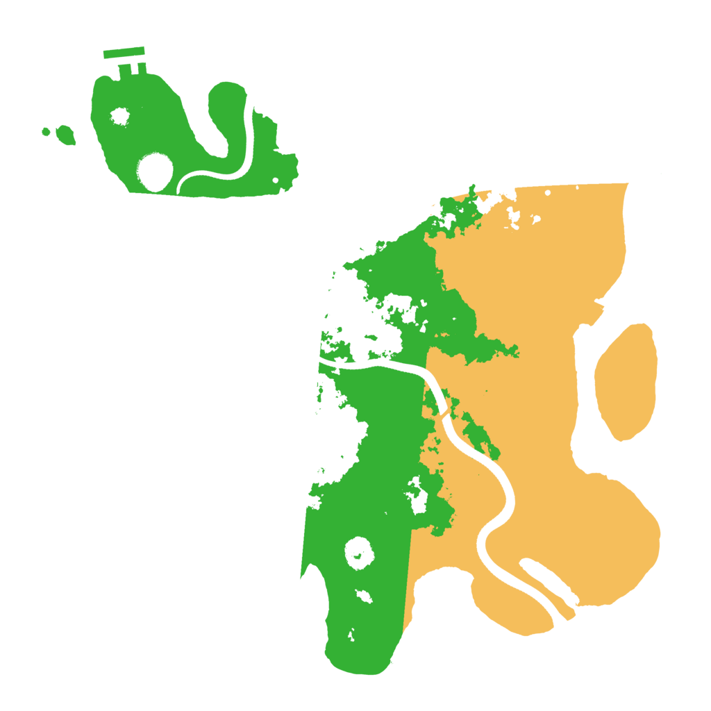 Biome Rust Map: Procedural Map, Size: 3500, Seed: 3556