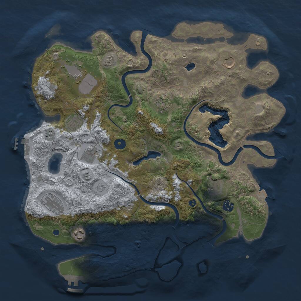 Rust Map: Procedural Map, Size: 4000, Seed: 1731706089, 16 Monuments
