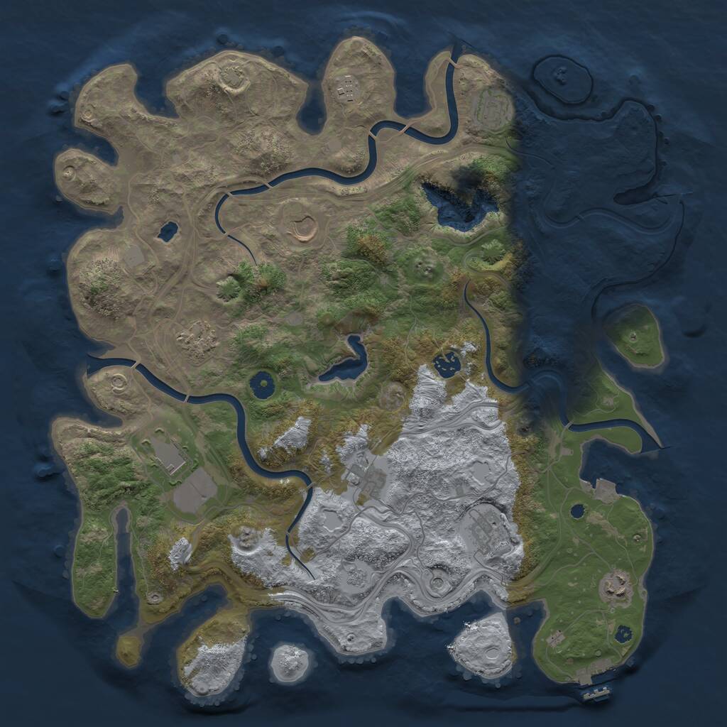 Rust Map: Procedural Map, Size: 4250, Seed: 272014826, 14 Monuments