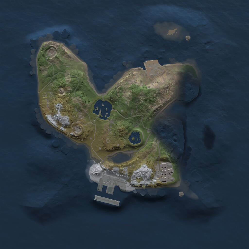 Rust Map: Procedural Map, Size: 2000, Seed: 454091448, 4 Monuments