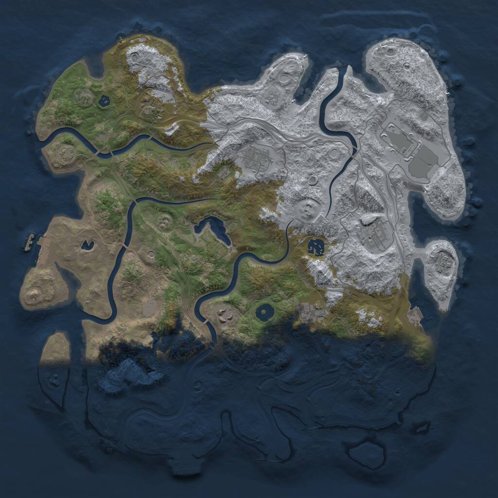 Rust Map: Procedural Map, Size: 4250, Seed: 868903802, 14 Monuments
