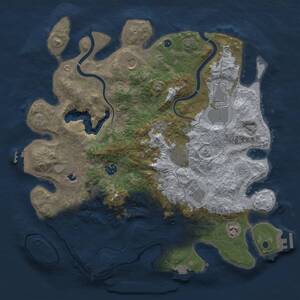 Thumbnail Rust Map: Procedural Map, Size: 4000, Seed: 1861099809, 13 Monuments