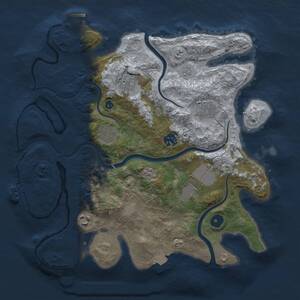 Thumbnail Rust Map: Procedural Map, Size: 3500, Seed: 866582867, 12 Monuments