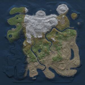 Thumbnail Rust Map: Procedural Map, Size: 3800, Seed: 203044535, 13 Monuments
