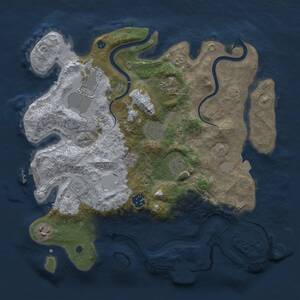 Thumbnail Rust Map: Procedural Map, Size: 3500, Seed: 410797297, 13 Monuments