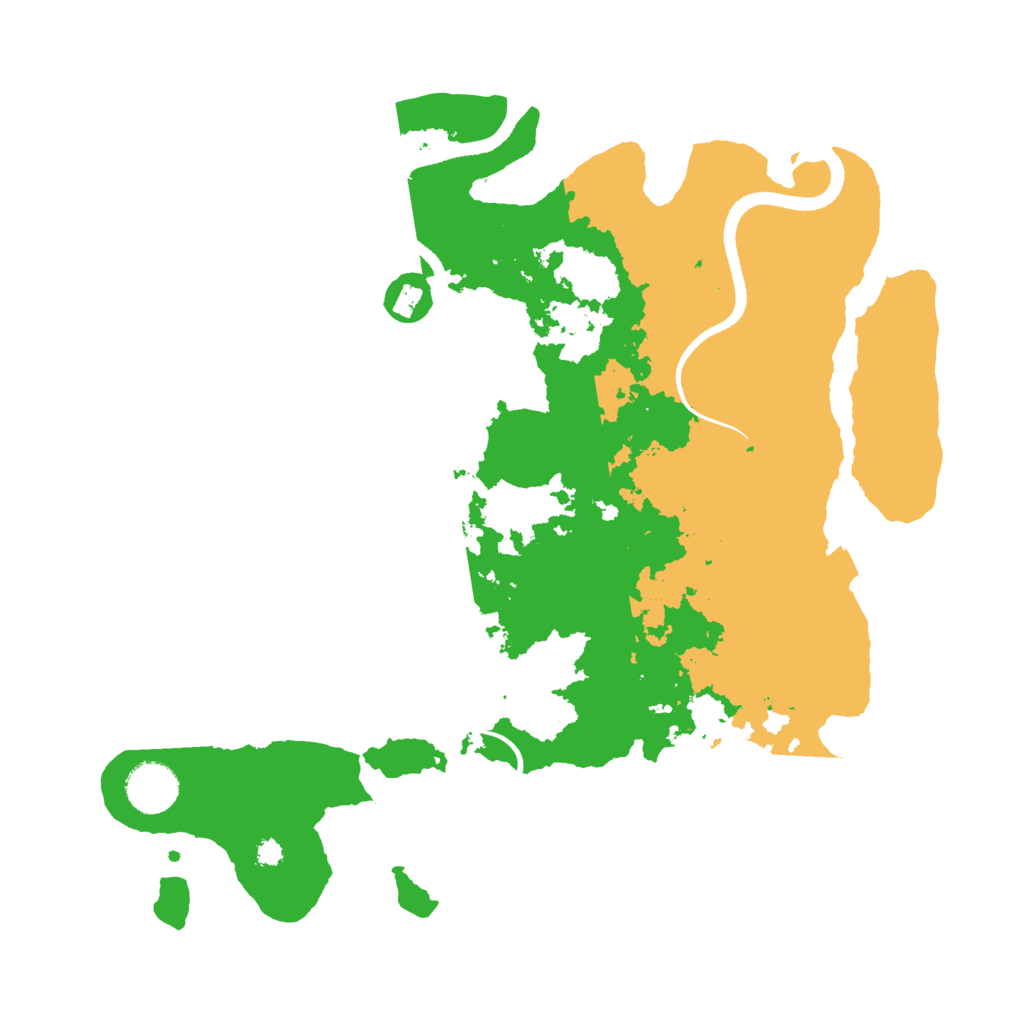 Biome Rust Map: Procedural Map, Size: 3500, Seed: 410797297