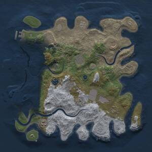 Thumbnail Rust Map: Procedural Map, Size: 3500, Seed: 1566556128, 15 Monuments