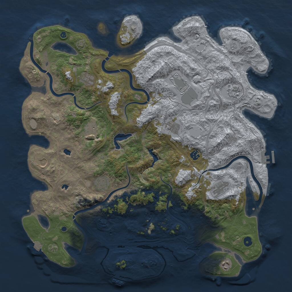 Rust Map: Procedural Map, Size: 4750, Seed: 1312248278, 17 Monuments