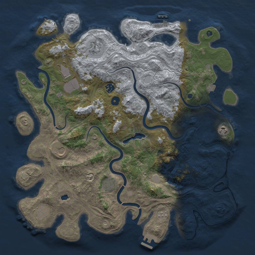 Rust Map: Procedural Map, Size: 4250, Seed: 173, 14 Monuments