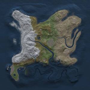 Thumbnail Rust Map: Procedural Map, Size: 3000, Seed: 1567698807, 8 Monuments