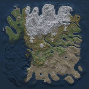 Thumbnail Rust Map: Procedural Map, Size: 4500, Seed: 959635571, 15 Monuments