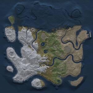 Thumbnail Rust Map: Procedural Map, Size: 3500, Seed: 220499707, 12 Monuments