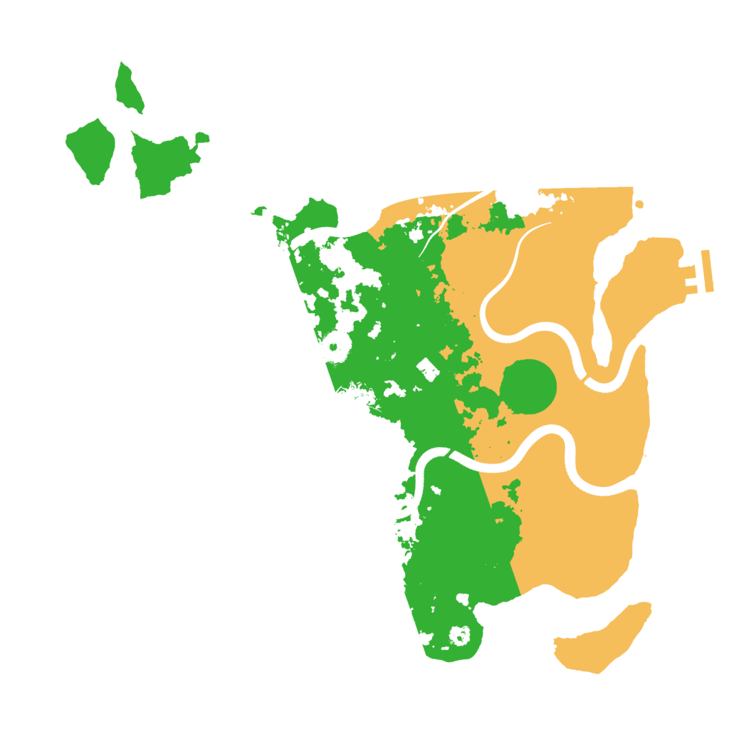 Biome Rust Map: Procedural Map, Size: 3500, Seed: 220499707