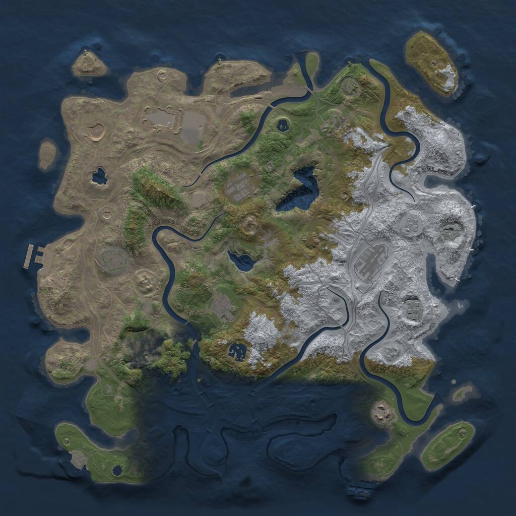 Rust Map: Procedural Map, Size: 4250, Seed: 31488, 17 Monuments