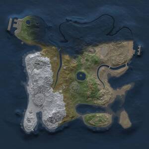 Thumbnail Rust Map: Procedural Map, Size: 2500, Seed: 37559948, 6 Monuments