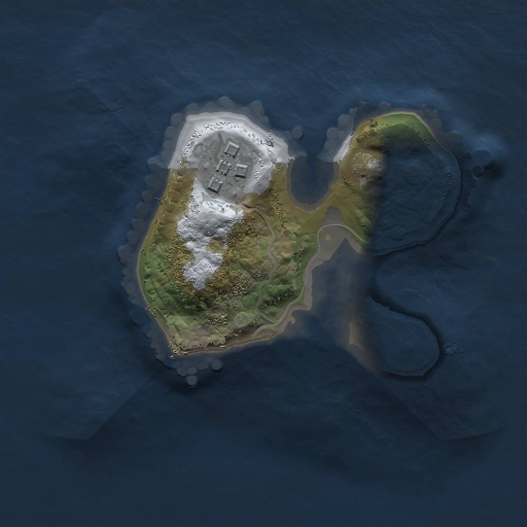 Rust Map: Procedural Map, Size: 1500, Seed: 301288875, 2 Monuments