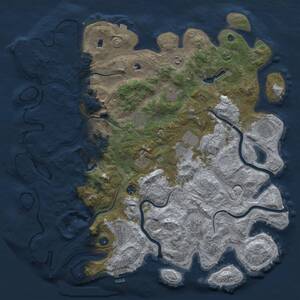Thumbnail Rust Map: Procedural Map, Size: 4800, Seed: 1201149035, 17 Monuments