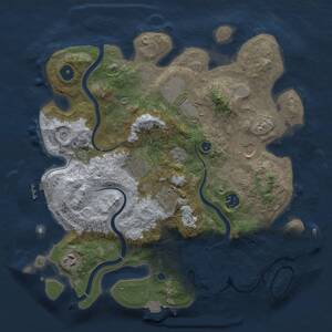 Thumbnail Rust Map: Procedural Map, Size: 3500, Seed: 1399844491, 12 Monuments