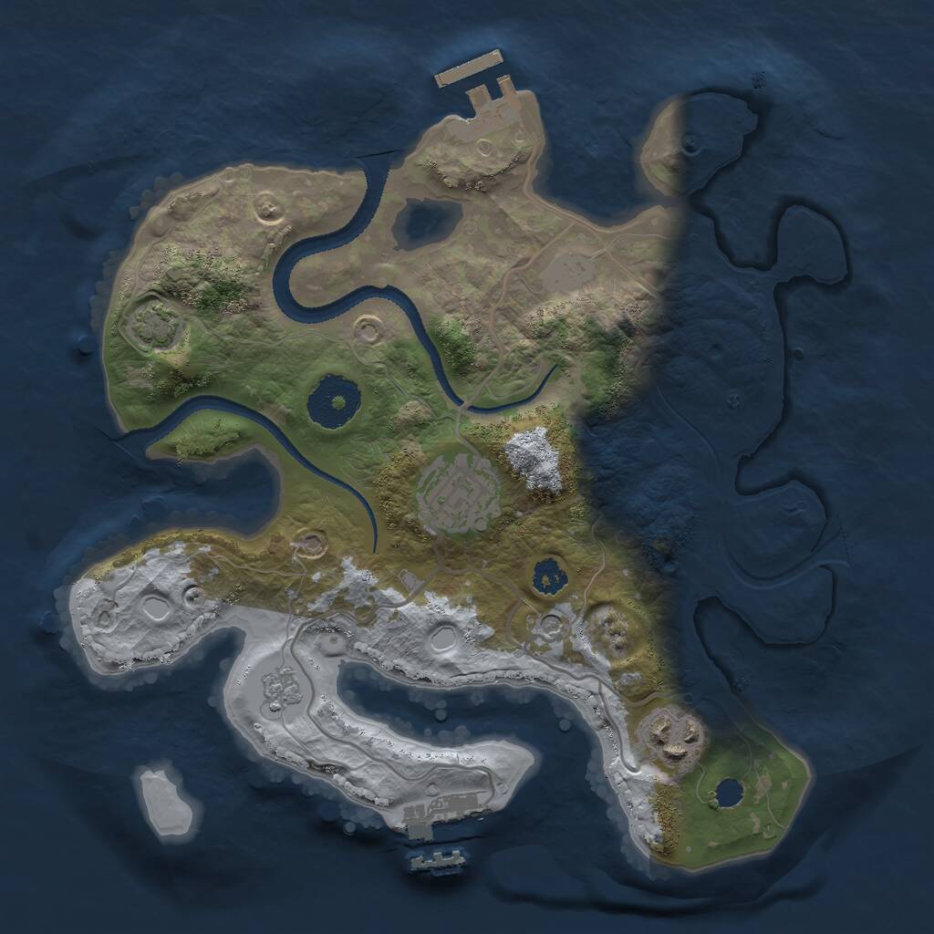 Rust Map: Procedural Map, Size: 2700, Seed: 50503, 8 Monuments