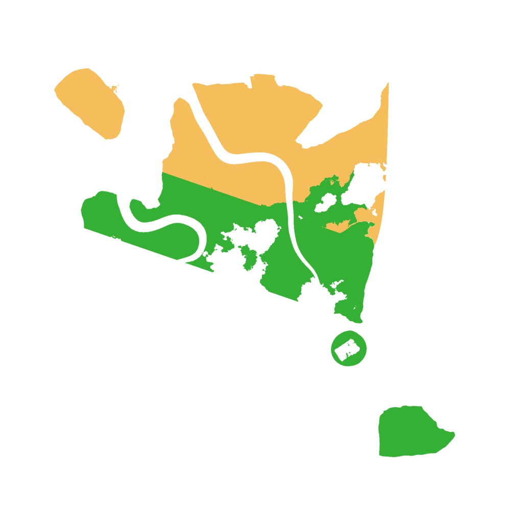 Biome Rust Map: Procedural Map, Size: 2500, Seed: 75196614