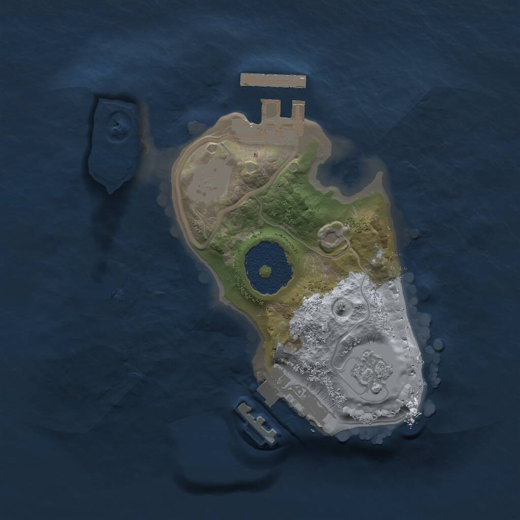 Rust Map: Procedural Map, Size: 1600, Seed: 13, 4 Monuments