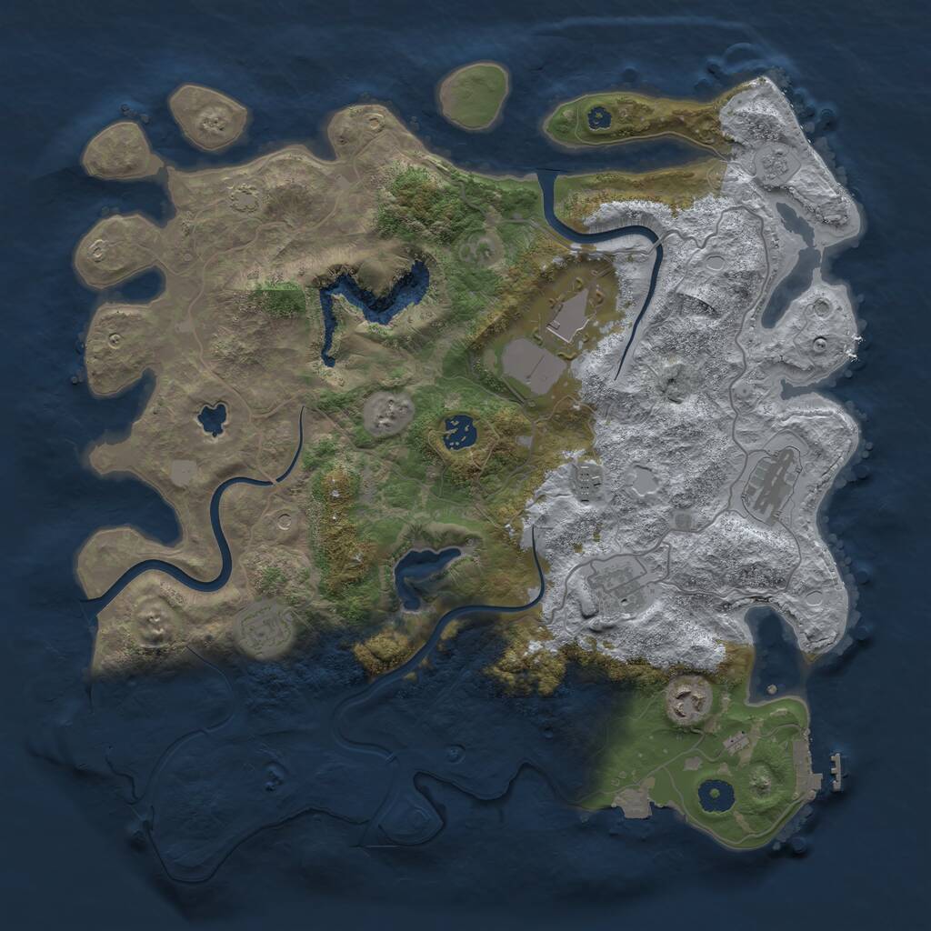 Rust Map: Procedural Map, Size: 4000, Seed: 67400, 13 Monuments