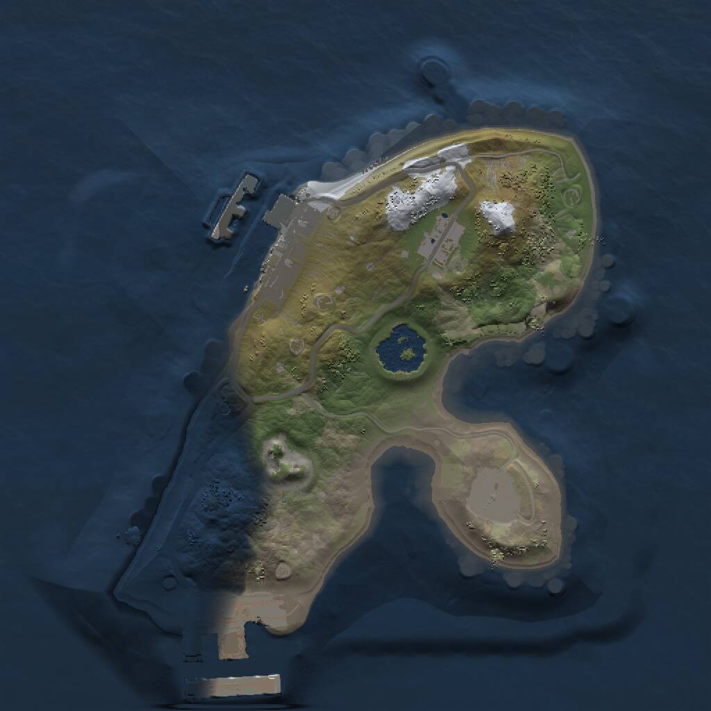 Rust Map: Procedural Map, Size: 1500, Seed: 495230215, 3 Monuments