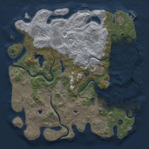 Thumbnail Rust Map: Procedural Map, Size: 4500, Seed: 236220210, 16 Monuments