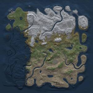 Thumbnail Rust Map: Procedural Map, Size: 4500, Seed: 295435, 14 Monuments