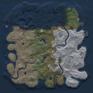 Thumbnail Rust Map: Procedural Map, Size: 4500, Seed: 837909152, 16 Monuments