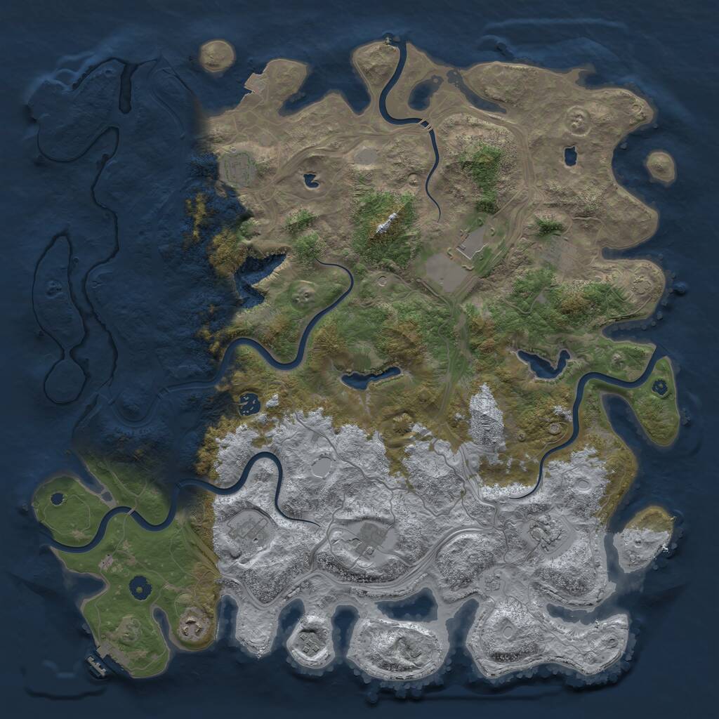 Rust Map: Procedural Map, Size: 4750, Seed: 1611712442, 15 Monuments