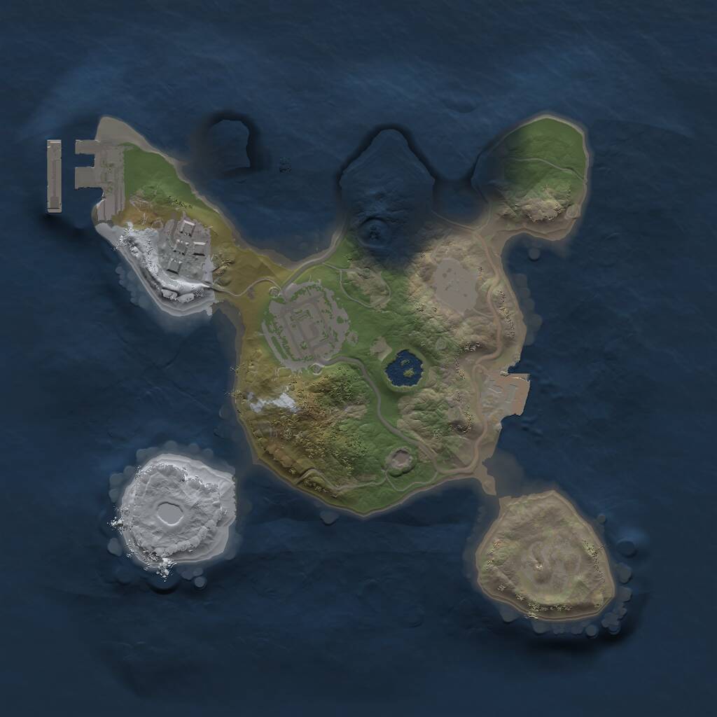 Rust Map: Procedural Map, Size: 2000, Seed: 616570169, 4 Monuments