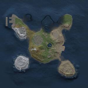 Thumbnail Rust Map: Procedural Map, Size: 2000, Seed: 616570169, 4 Monuments