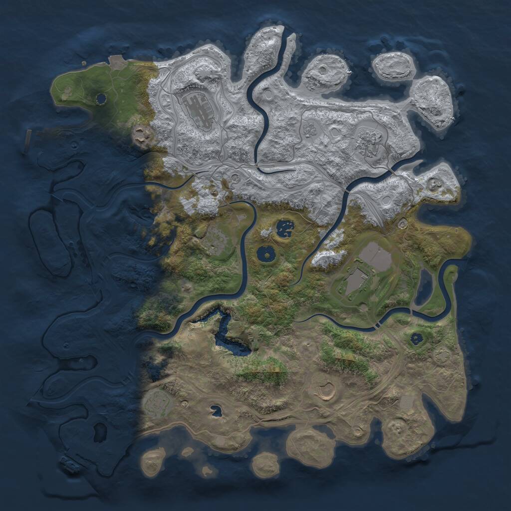 Rust Map: Procedural Map, Size: 4250, Seed: 626366697, 14 Monuments