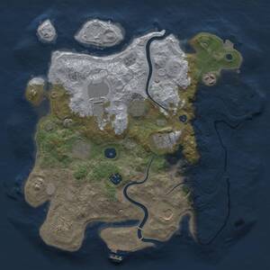Thumbnail Rust Map: Procedural Map, Size: 3500, Seed: 1655492967, 15 Monuments