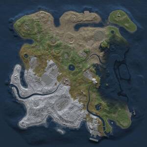 Thumbnail Rust Map: Procedural Map, Size: 3500, Seed: 7754389, 16 Monuments