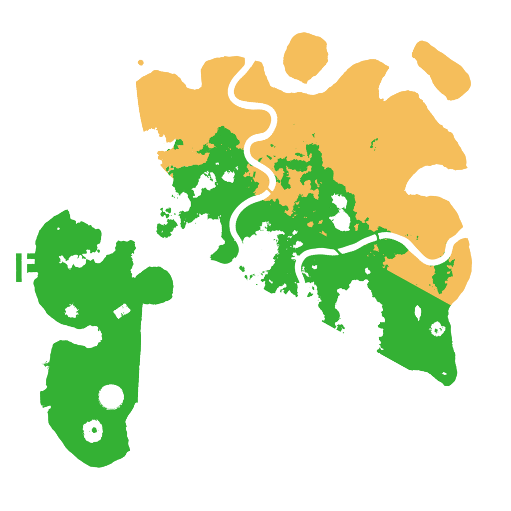 Biome Rust Map: Procedural Map, Size: 3600, Seed: 199330