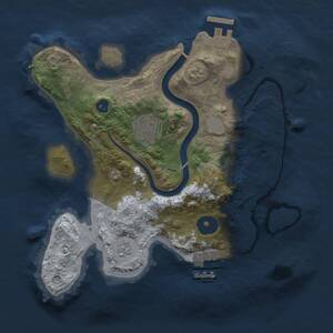 Thumbnail Rust Map: Procedural Map, Size: 2500, Seed: 653252714, 5 Monuments