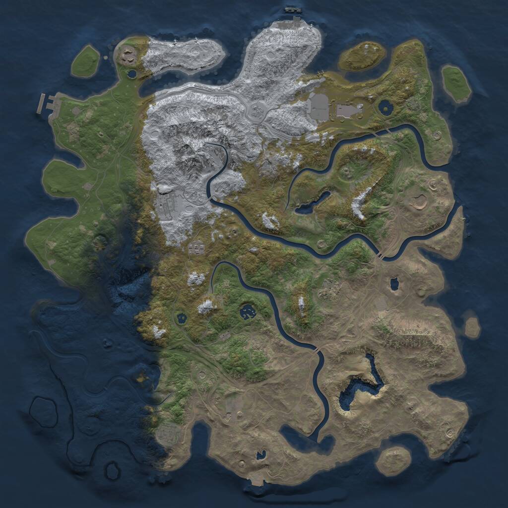 Rust Map: Procedural Map, Size: 5000, Seed: 199759606, 15 Monuments
