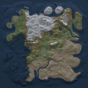 Thumbnail Rust Map: Procedural Map, Size: 3900, Seed: 1723596027, 15 Monuments