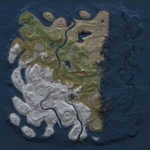 Thumbnail Rust Map: Procedural Map, Size: 4250, Seed: 1687075008, 14 Monuments
