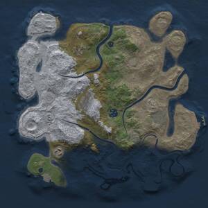 Thumbnail Rust Map: Procedural Map, Size: 3500, Seed: 694532891, 12 Monuments