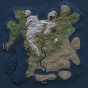 Thumbnail Rust Map: Procedural Map, Size: 3450, Seed: 3600, 12 Monuments